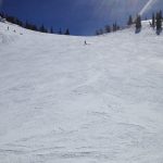 Jenee coming down the slope at Mt Rose Ski Area #1